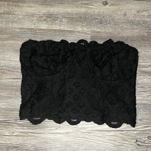 Black free people strapless Bralette